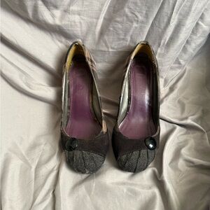 Madden Girl Two-Tone Heels with Button Accent